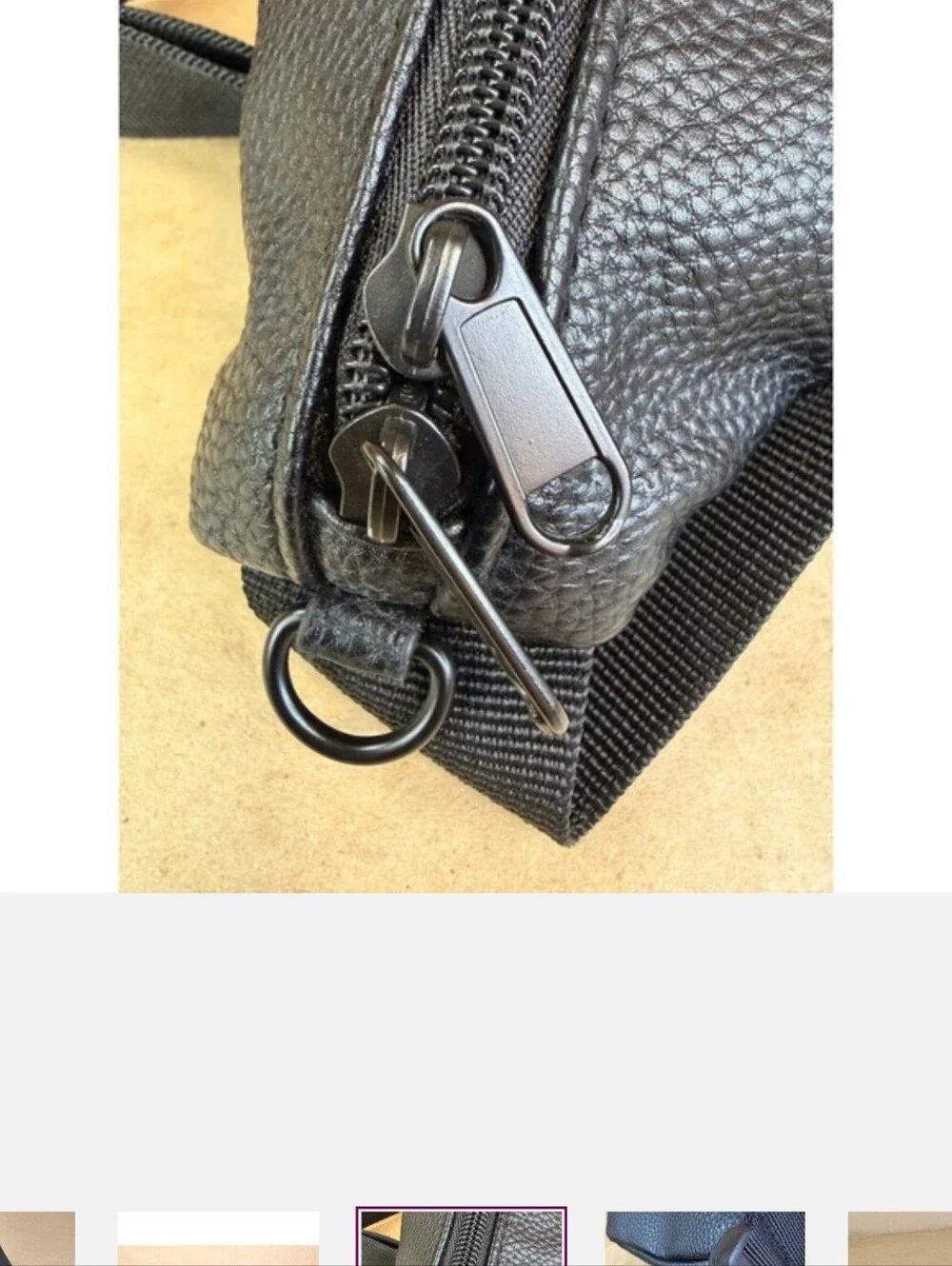 Limited Edition PANDORA Black Faux Leather Belt Bag Crossbody Fanny Pack